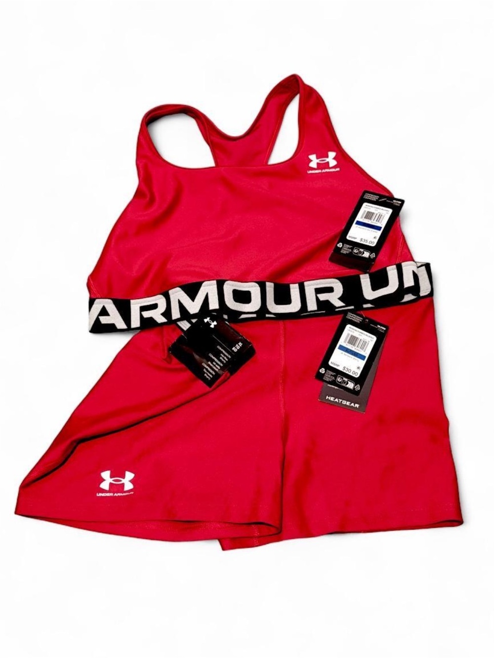 NWT 💞 Under Armour hot pink compression workout set | Size: XL (for both)